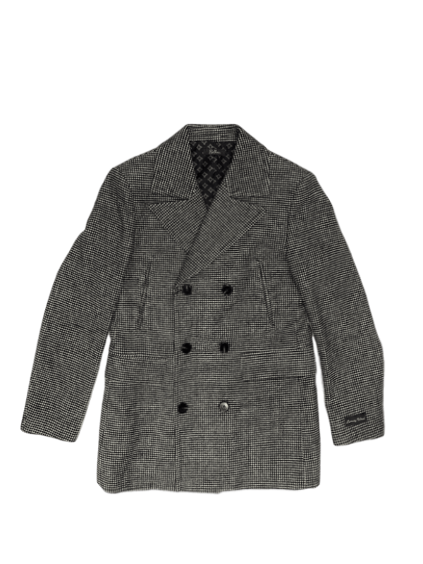 Bellucci Brando B232 Double Breasted Peacoat  Black