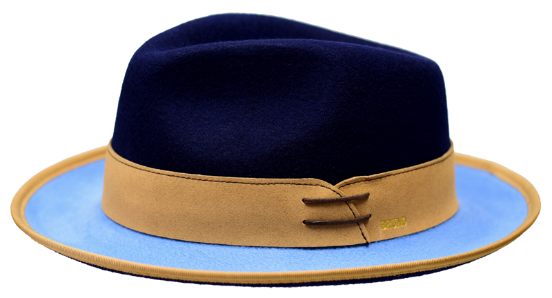 Bruno Capleo OU-850 The Outcast Fedora Camel/Blue