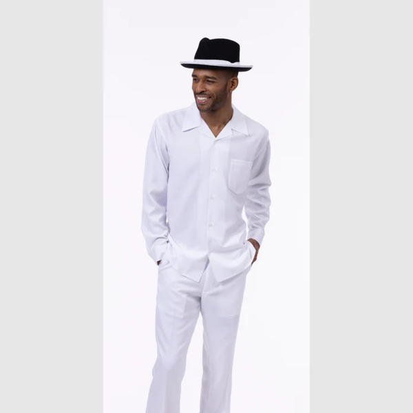 Montique 1641 Long Sleeve Walking Suit White