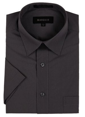 Marquis 001 Short Sleeve Dress Shirt Regular Fit Black