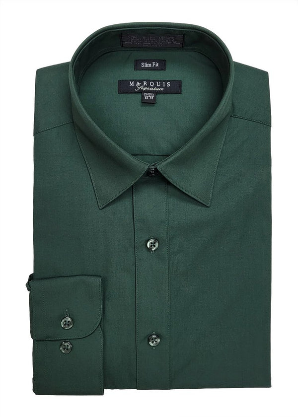 Marquis 009SL Dress Shirt Slim Fit Forest Green