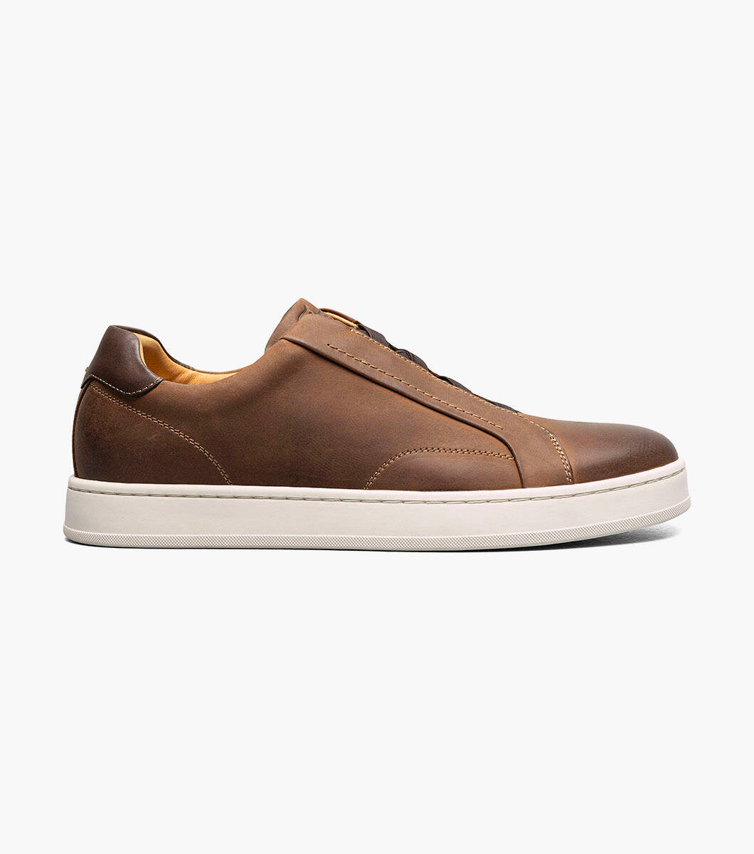 Florsheim 14457-215 Monopoli Elastic Lace To Toe Sneaker Chocolate Brown