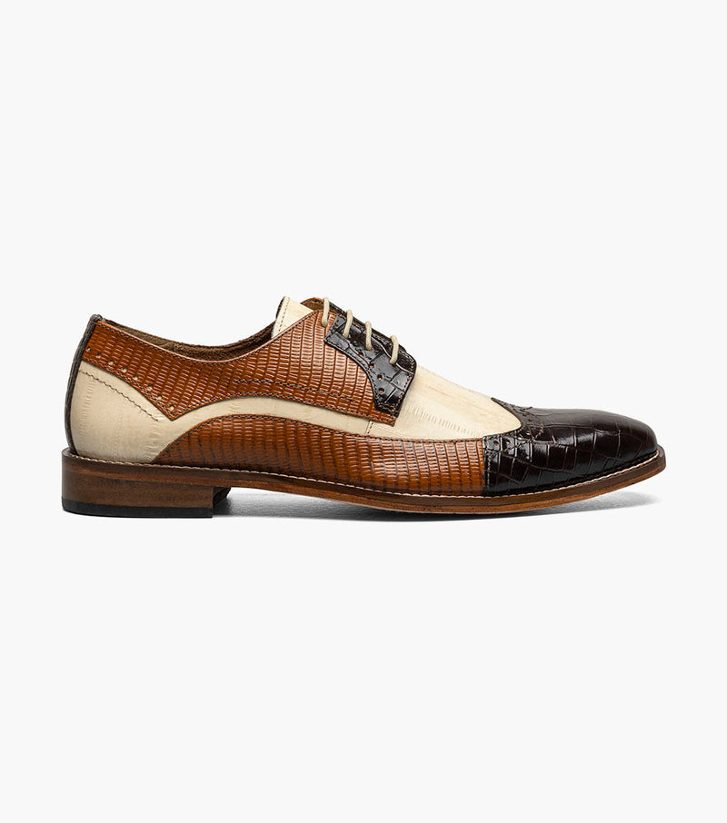 Stacy Adams Gallinari 25660-249 Wingtip Lace Up Brown Multi