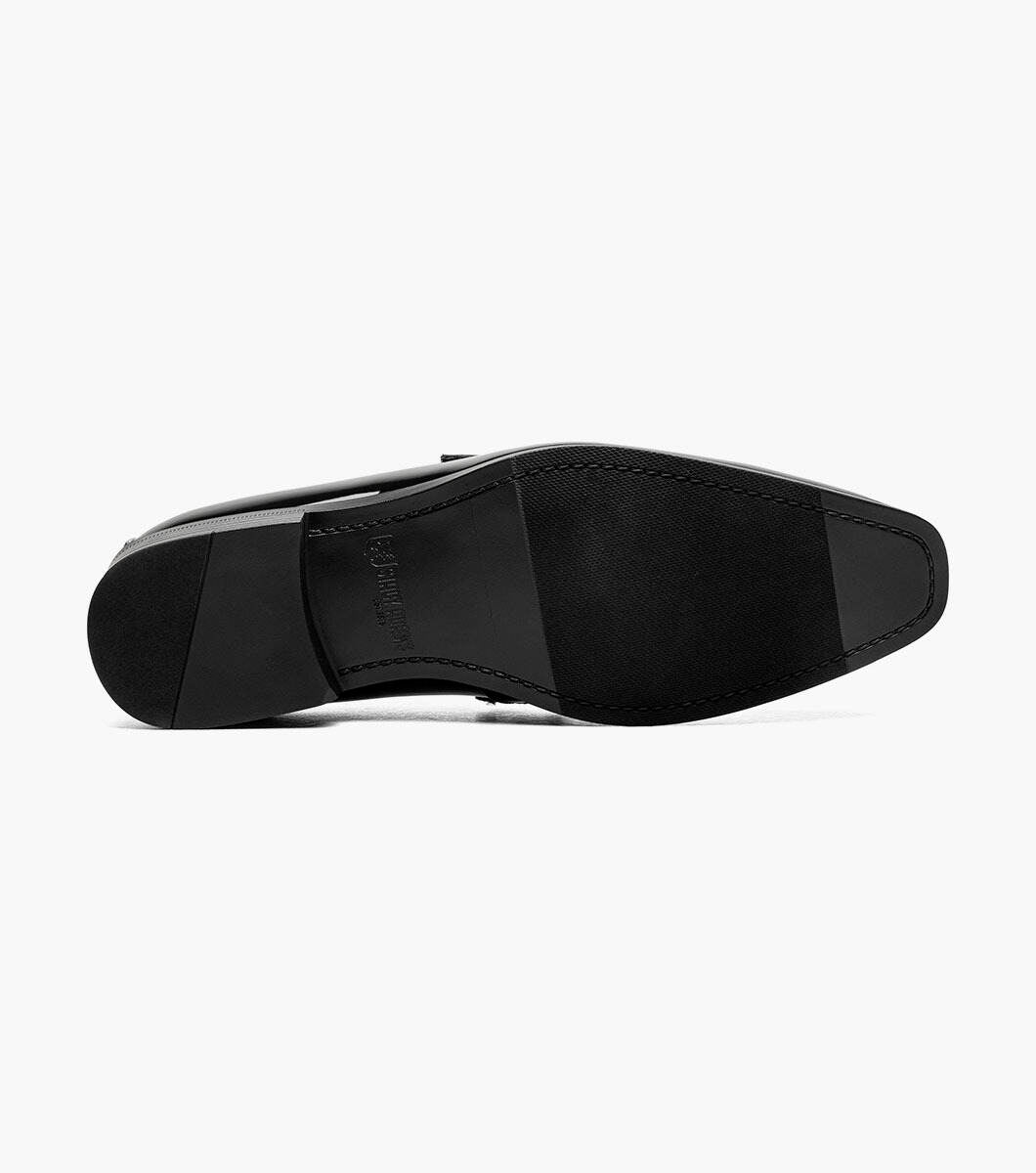 Stacy Adams 25686-001 Spratley Moc Toe Saddle Slip On Black