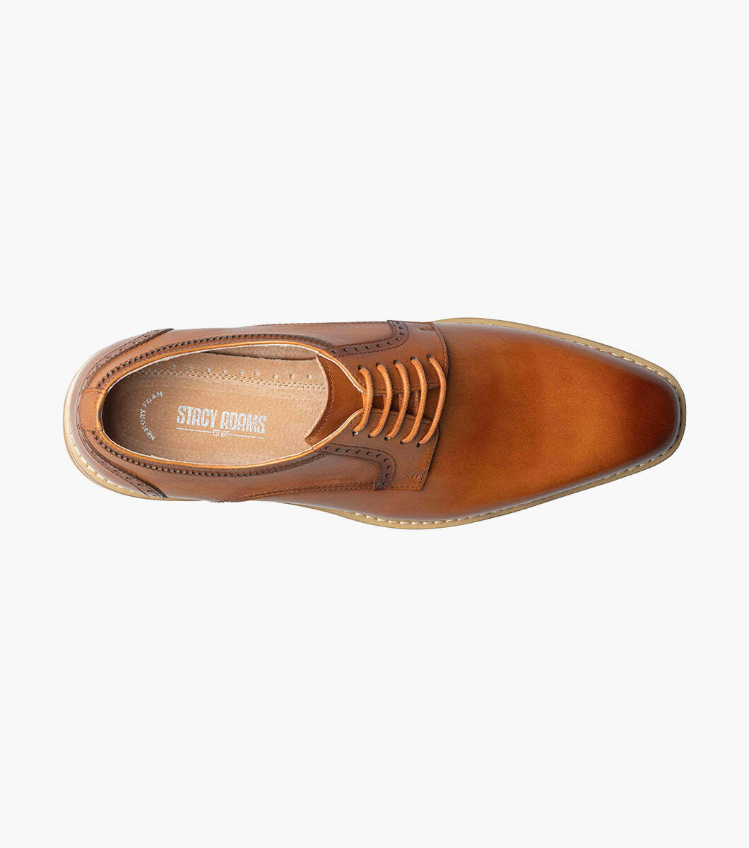 Stacy Adams Barringer 25722-240 Plain Toe Oxford Tan