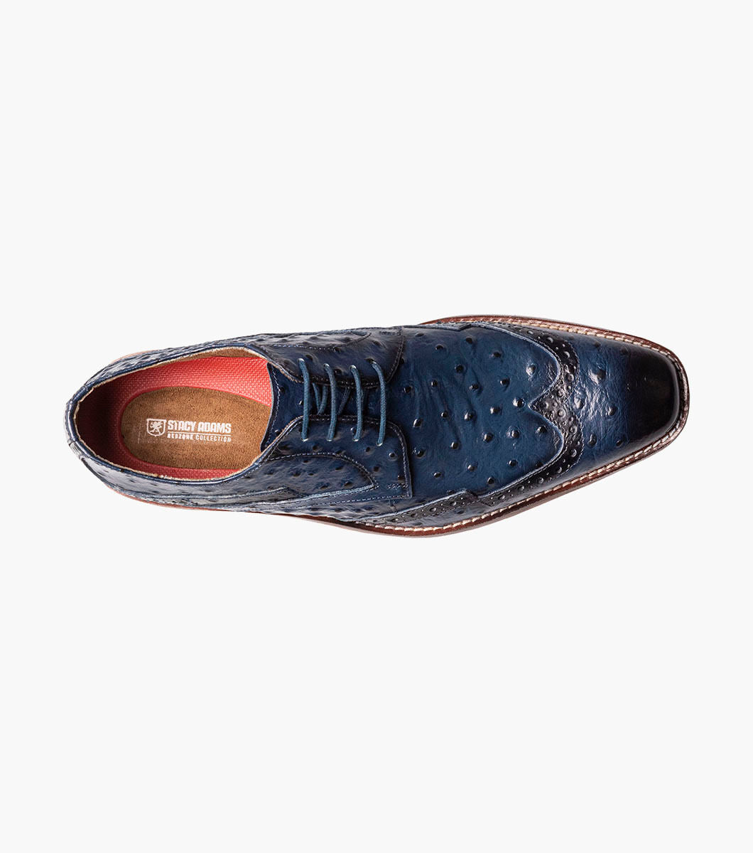 Stacy Adams 25537-400 Gennaro Wingtip Oxford BLUE