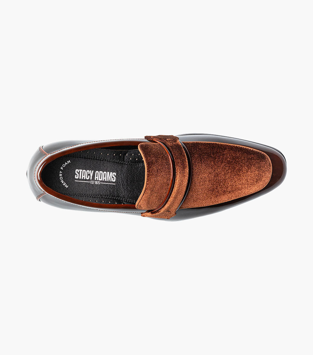 Stacy Adams 25686-200 Spratley Moc Toe Saddle Slip On Brown