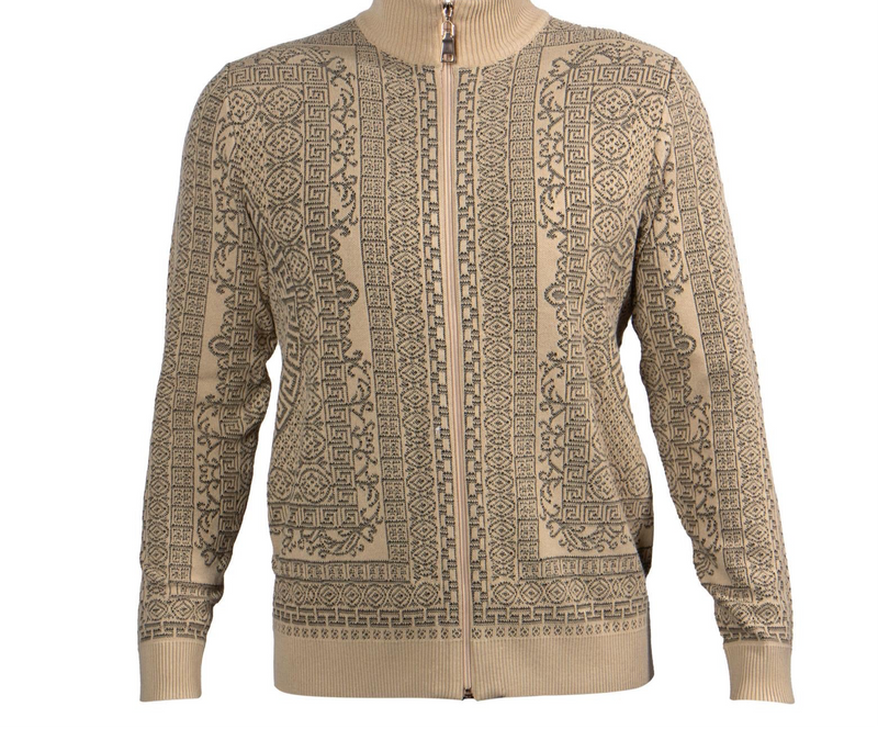 Prestige SW-556 L/S Full Zip Sweater Beige