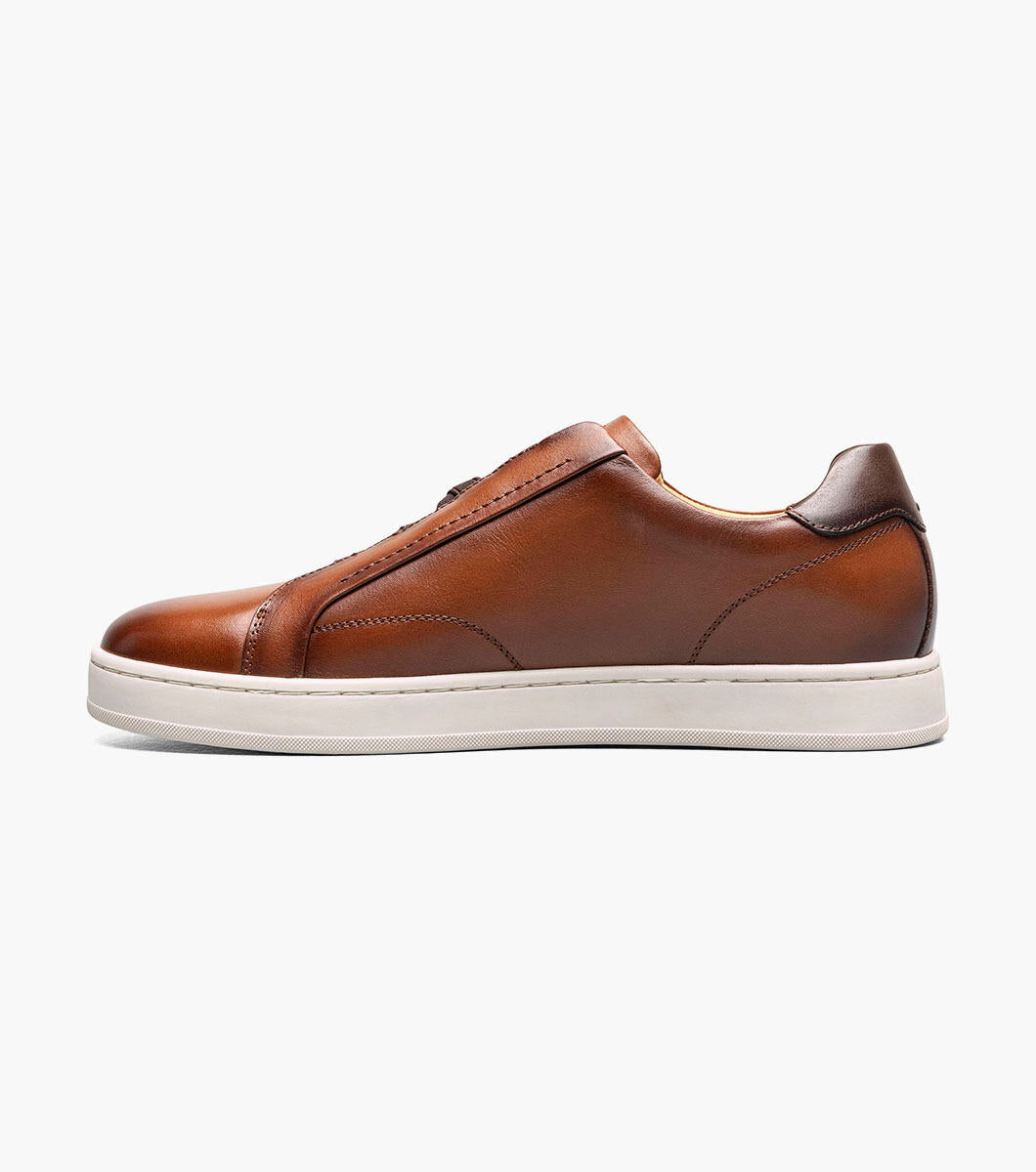 Florsheim 14457-229 Monopoli Elastic Lace To Toe Sneaker Cognac Multi
