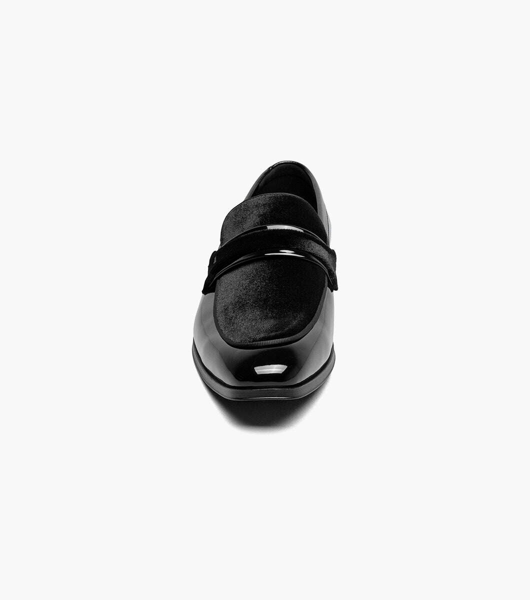 Stacy Adams 25686-001 Spratley Moc Toe Saddle Slip On Black