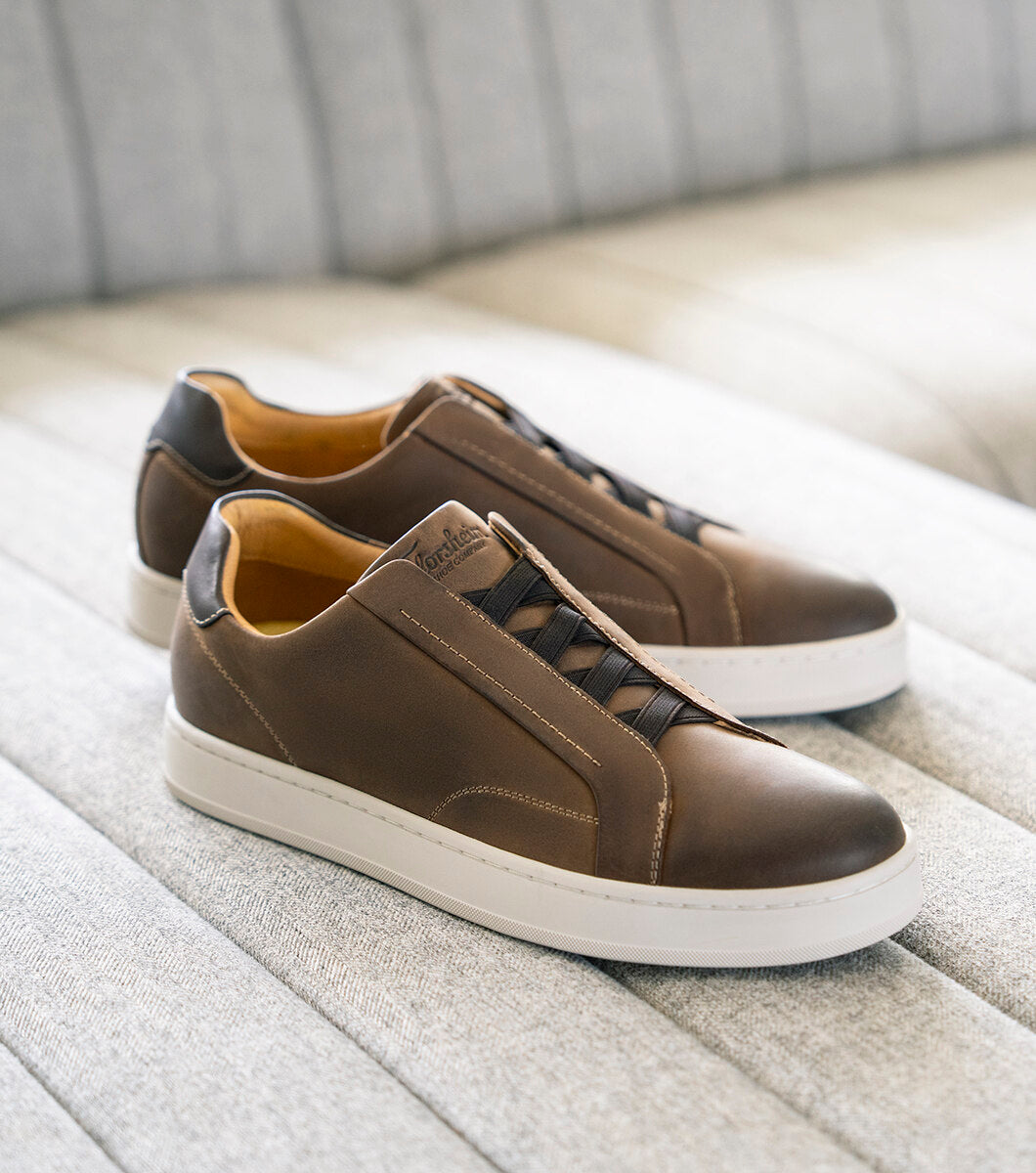 Florsheim 14457-215 Monopoli Elastic Lace To Toe Sneaker Chocolate Brown
