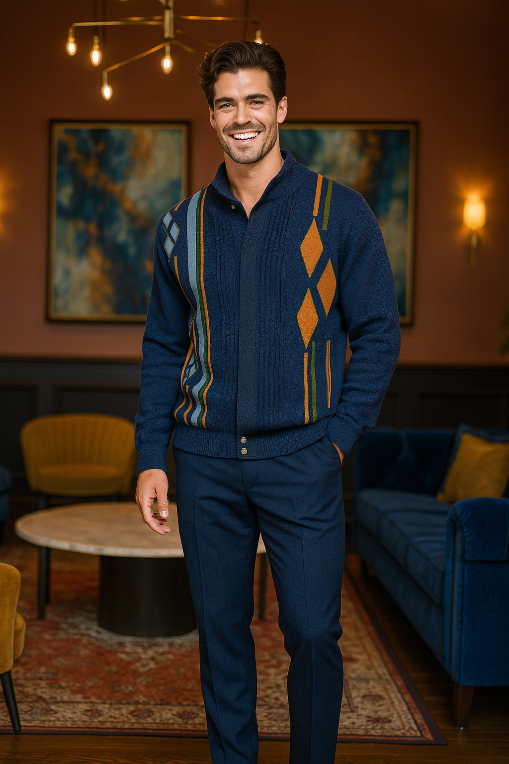 Silver Silk 11009 Sweaters Navy