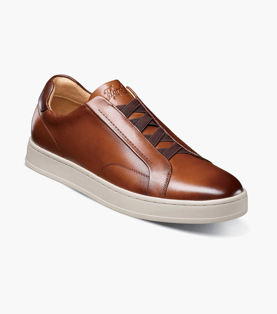 Florsheim 14457-229 Monopoli Elastic Lace To Toe Sneaker Cognac Multi