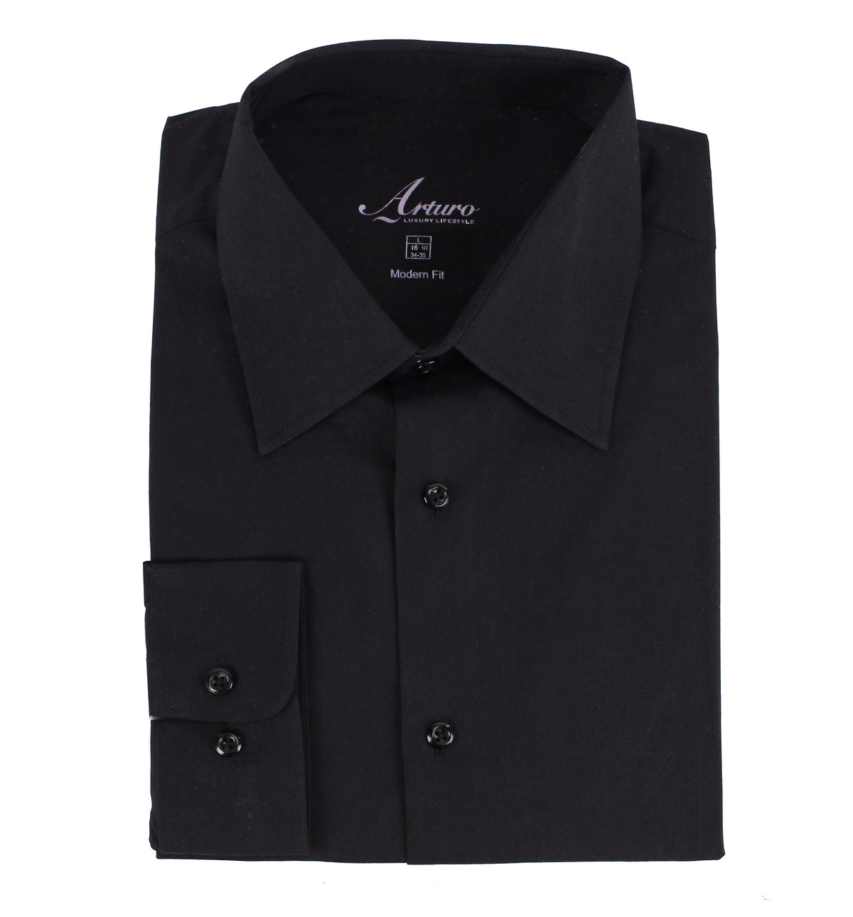 Arturo 200 Slim Fit Dress Shirt Black