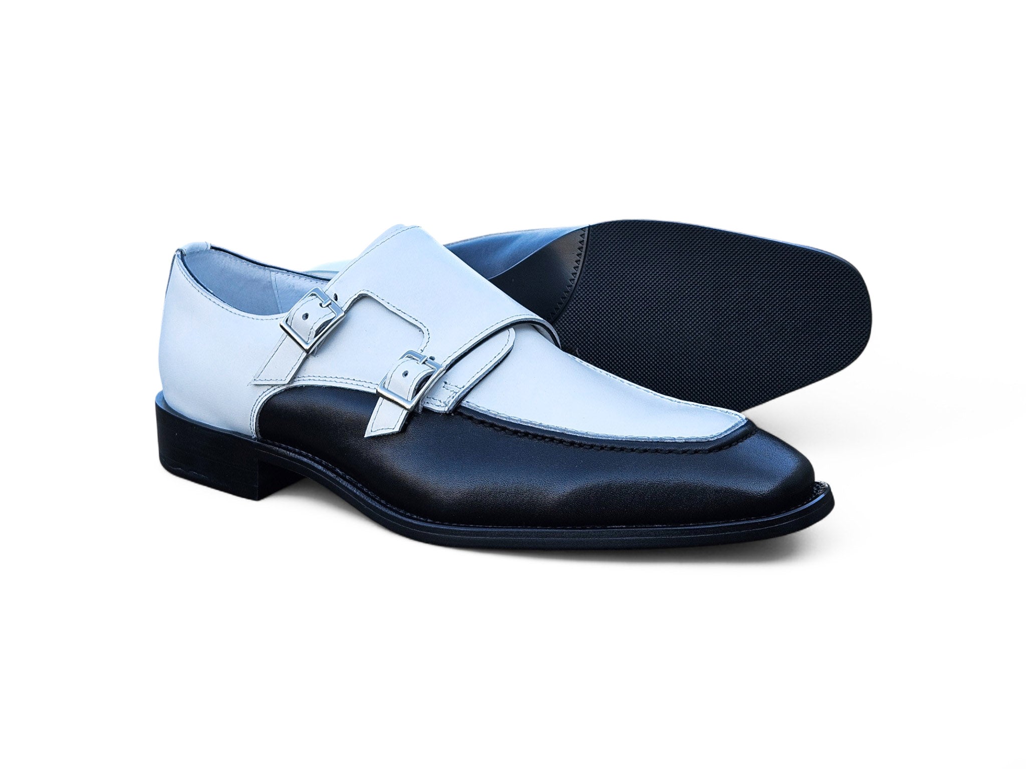 Double Monk Strap Two Tone Loafer