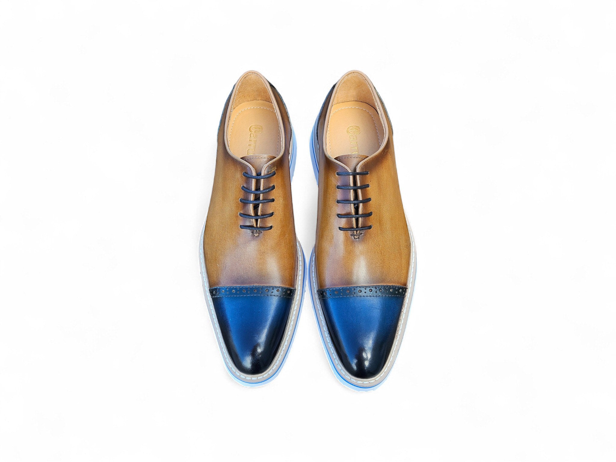 Two Tone Cap toe Calfskin Oxford