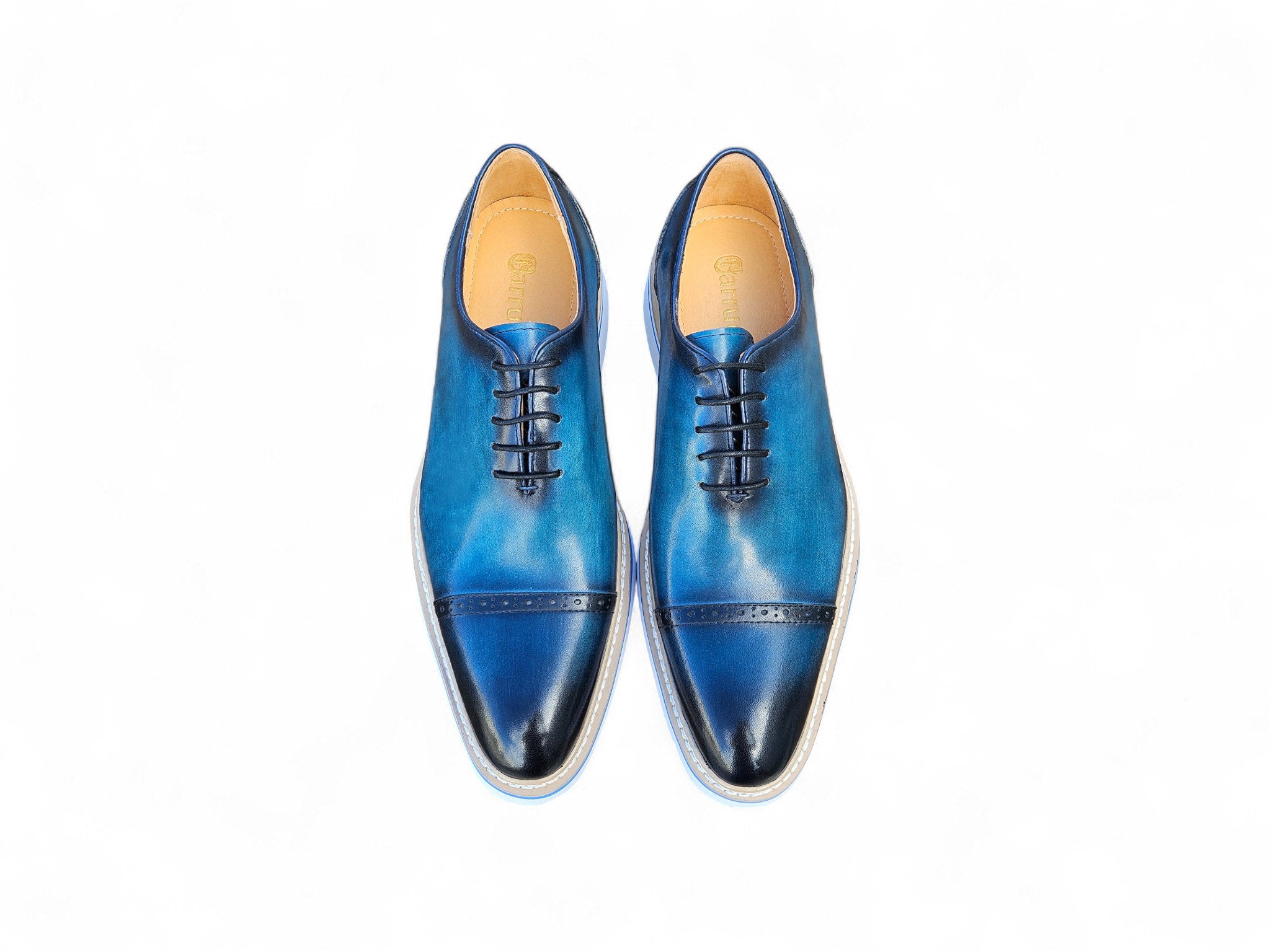 Two Tone Cap toe Calfskin Oxford