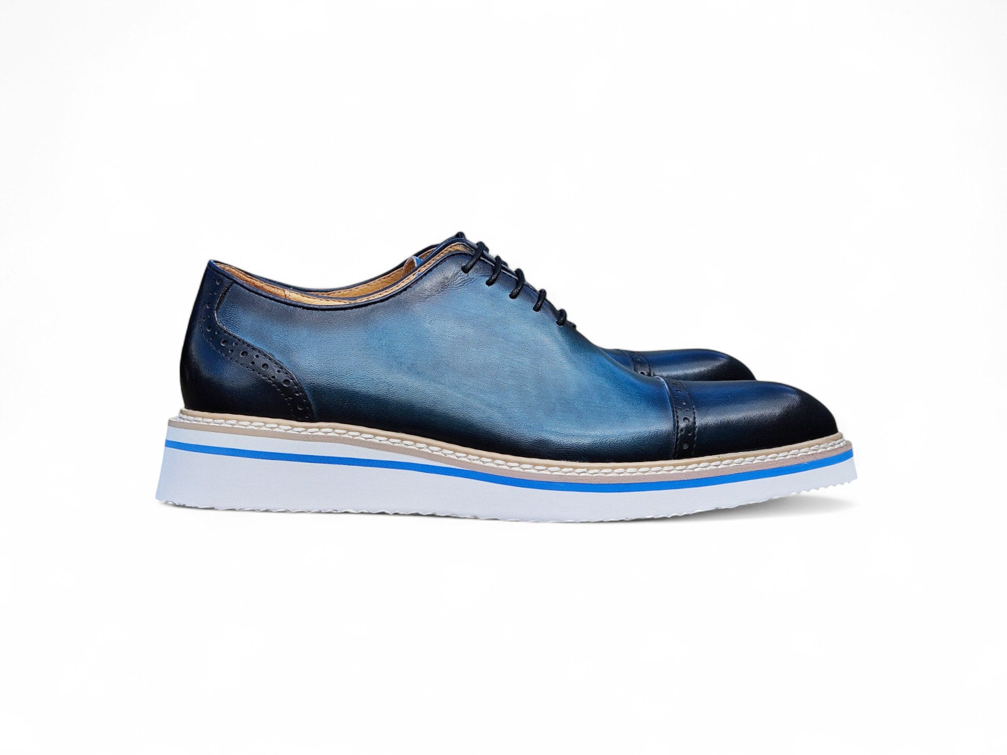 Two Tone Cap toe Calfskin Oxford