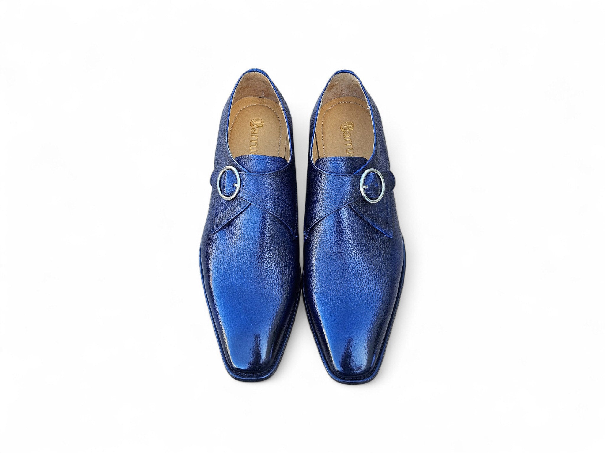 Single Monk Strap Plain Toe Shoes