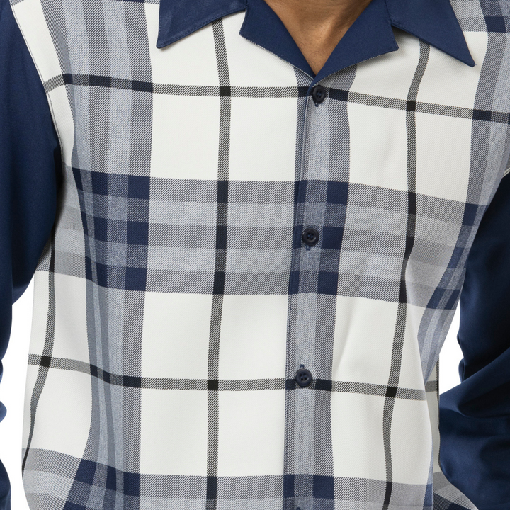 Montique 2355 Long Sleeve Two Piece Set Navy