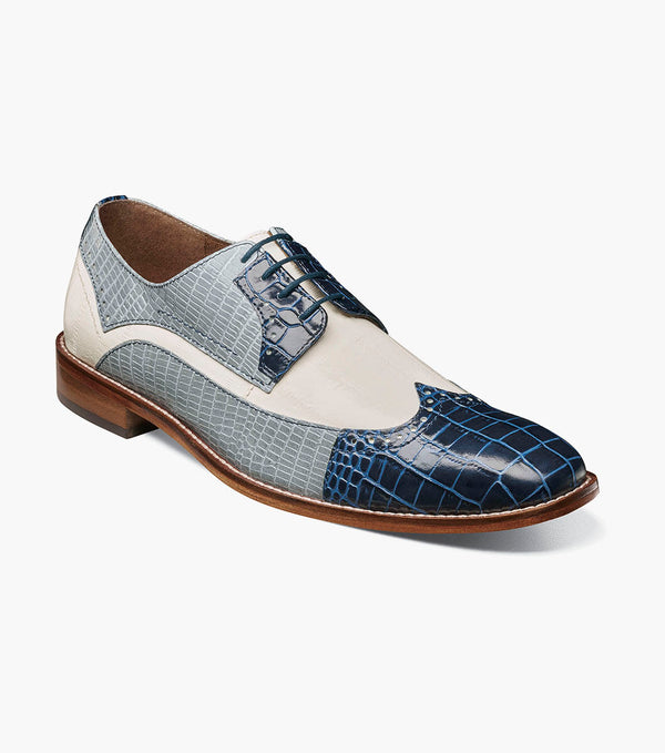 Stacy Adams Gallinari 25660-469 Wingtip Lace Up Dark Blue Multi