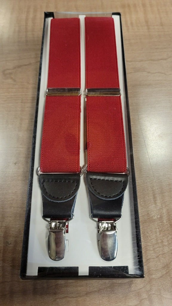 Five Stars 881DC Clip Suspenders Red