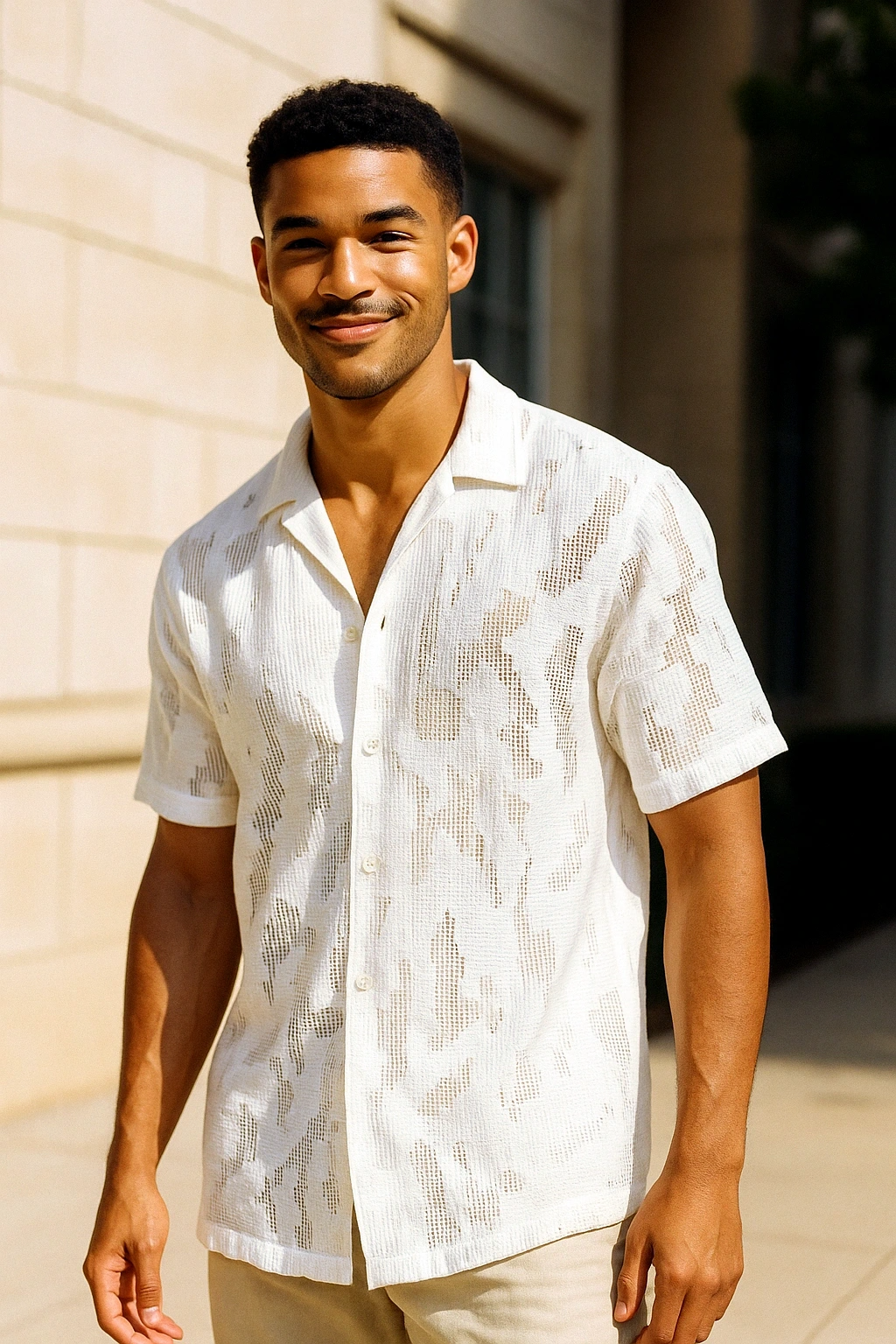 Stacy Adams 27201 Novelty Shirt White