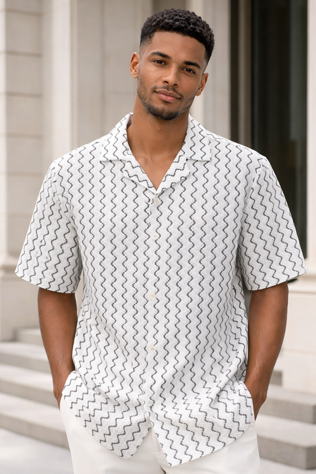 Stacy Adams 27204 Novelty Shirt White