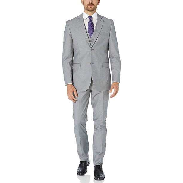 Caravelli S600512V 3Pcs Modern Fit Suit Lt Grey
