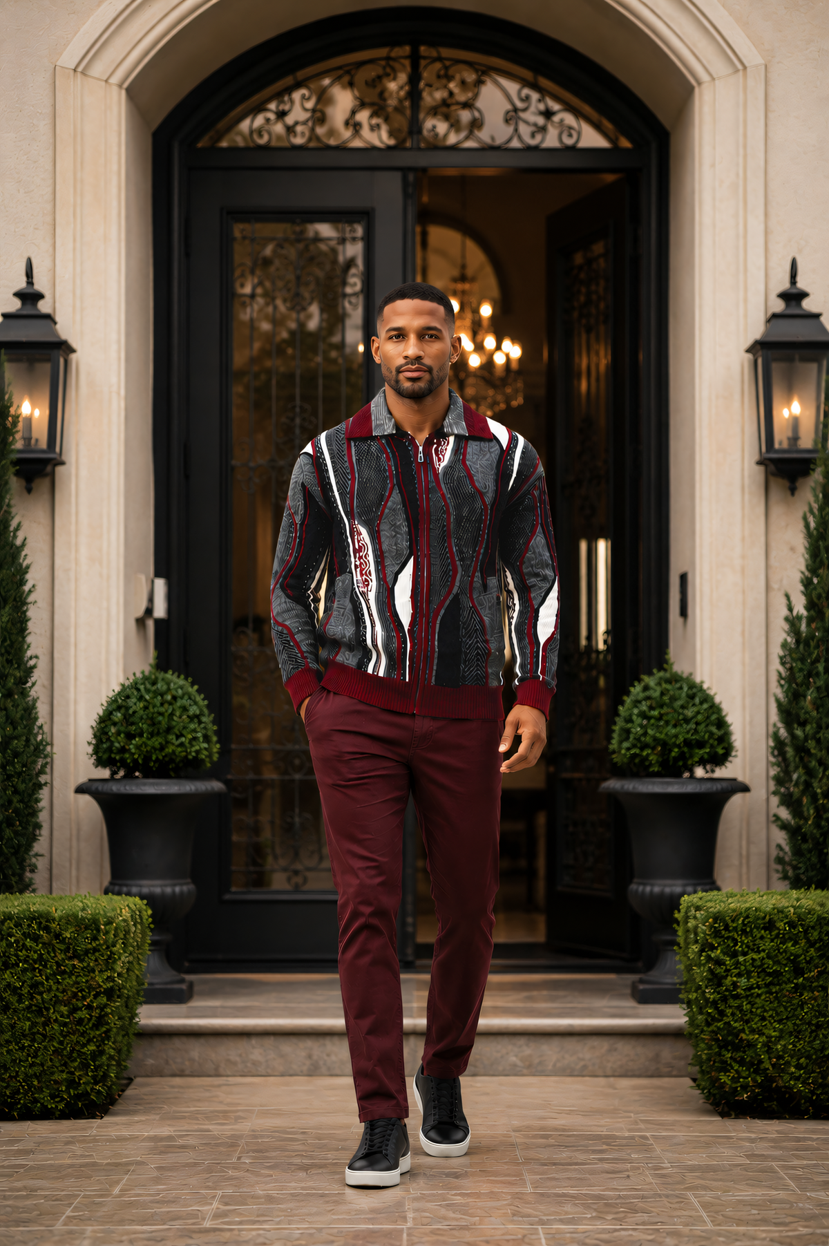 Stacy Adams 32015 Wool Blend Sweater - Grey