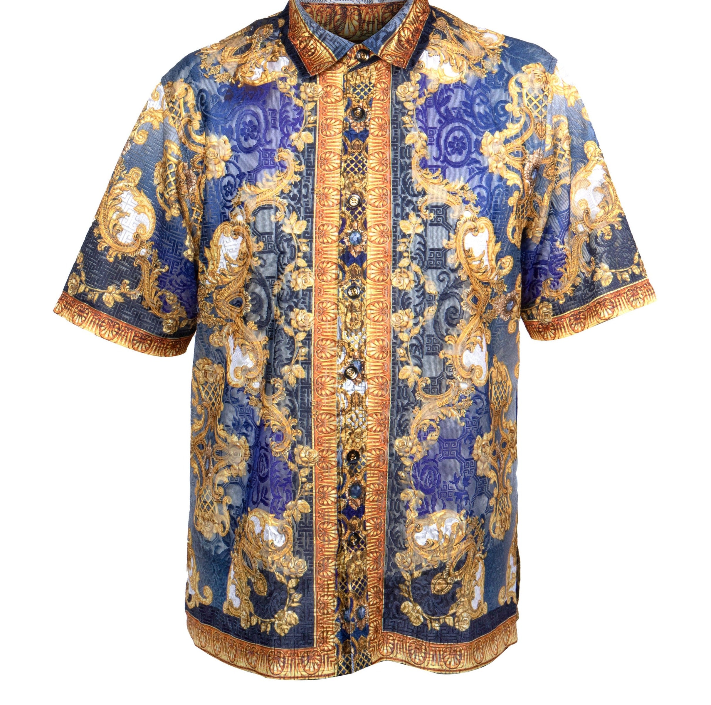 Prestige Lace-600 Short Sleeve Shirt Navy