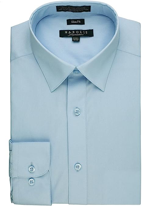 Marquis 009SL Dress Shirt Slim Fit Light Blue
