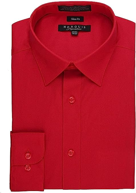 Marquis 009SL Dress Shirt Slim Fit Red