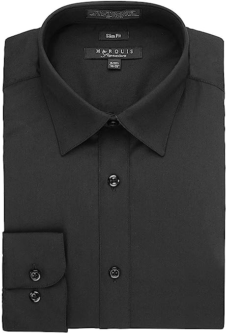 Marquis 009SL Dress Shirt Slim Fit Black