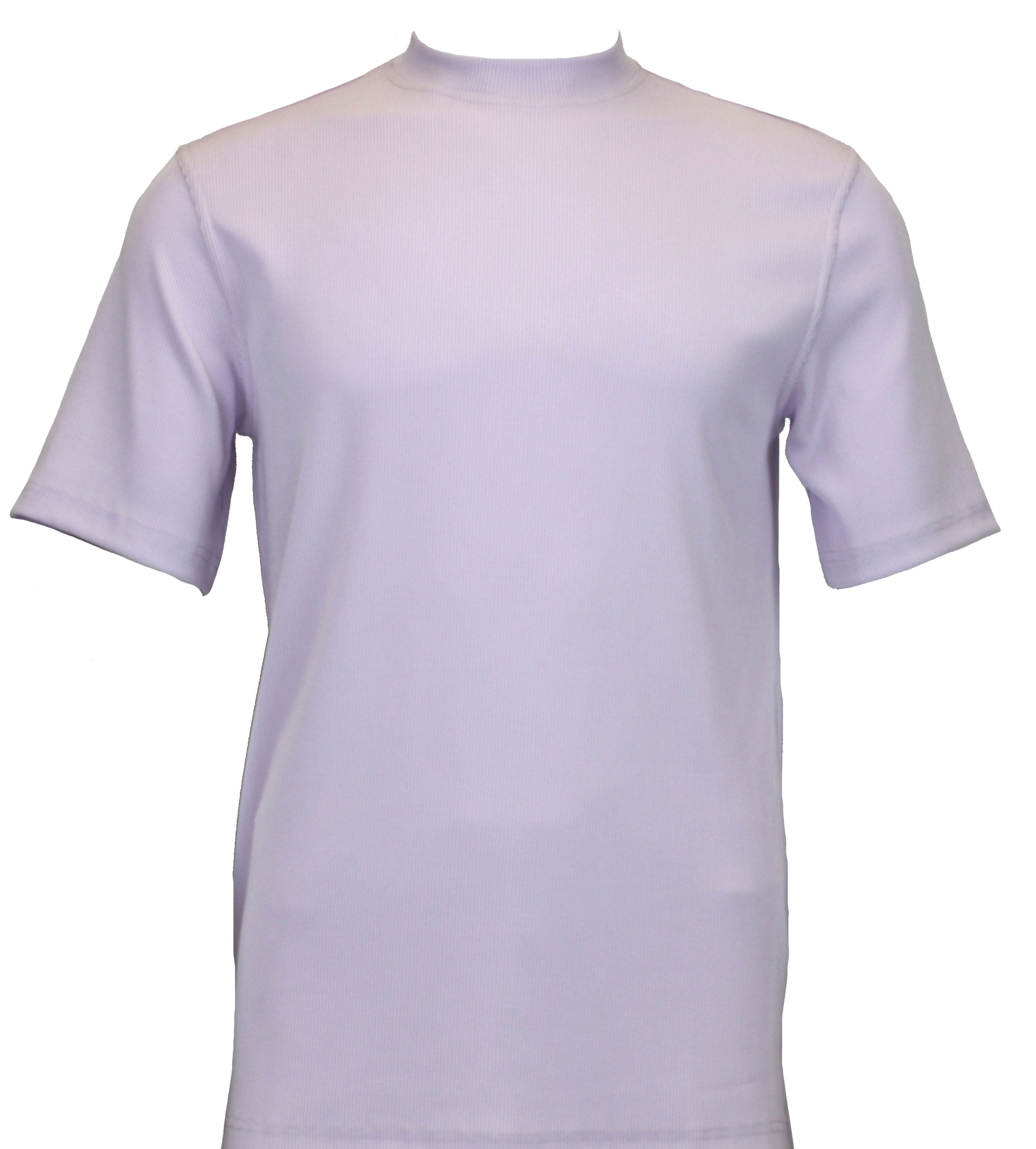Log-In By Bassiri 218 knit Short Sleeve Mock Neck Lilac