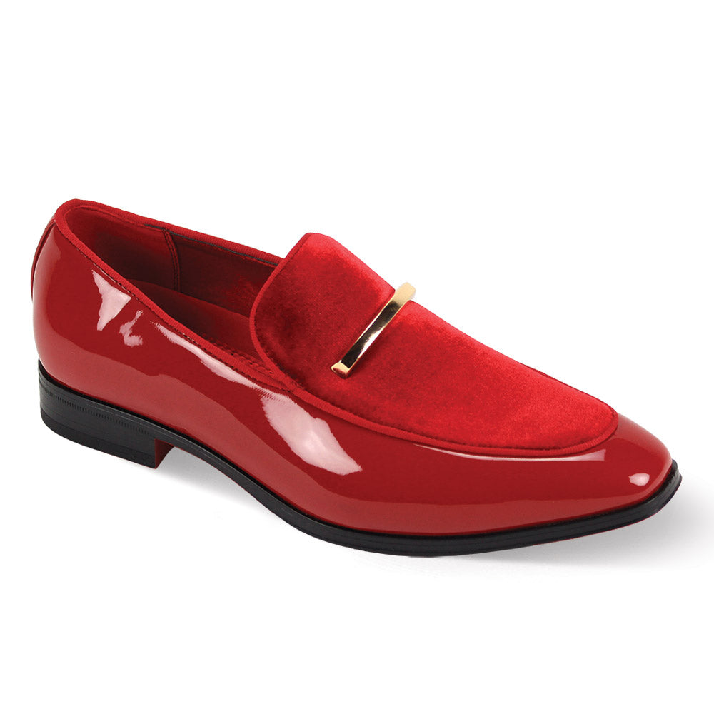 After MIdnight 7041 Paten Leather Tux Shoes Red