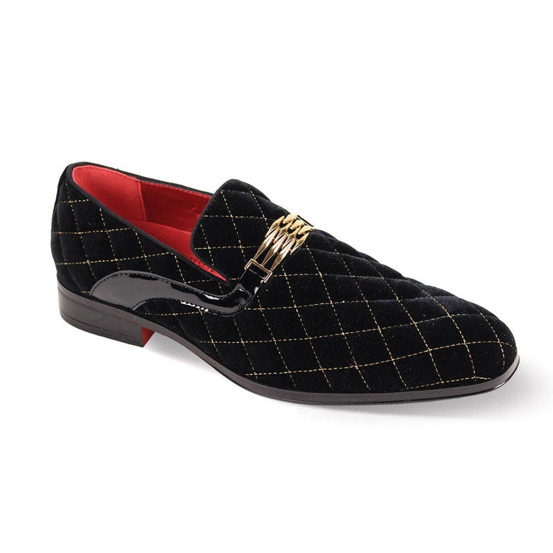 After Midnight 7045 Smoker Velevt Shoes Black/Gold