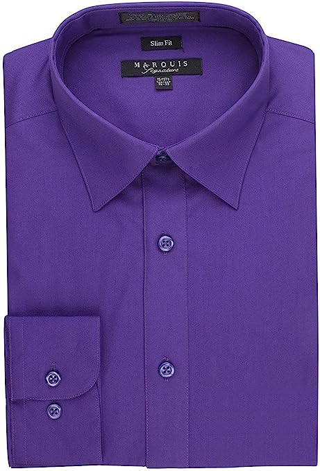 Marquis 009SL Dress Shirt Slim Fit Purple – Napoly Menswear