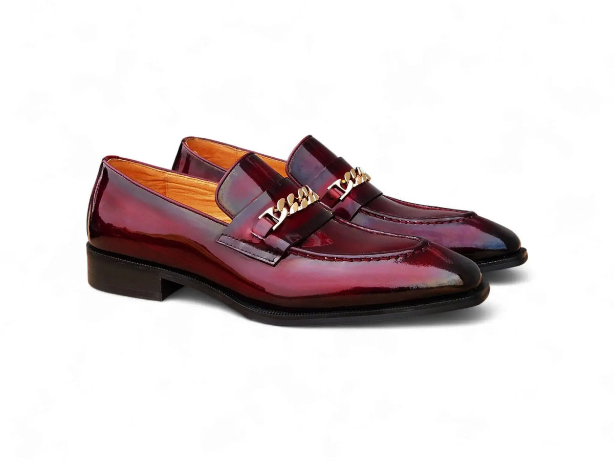 Amber Patent Leather Chain Loafer