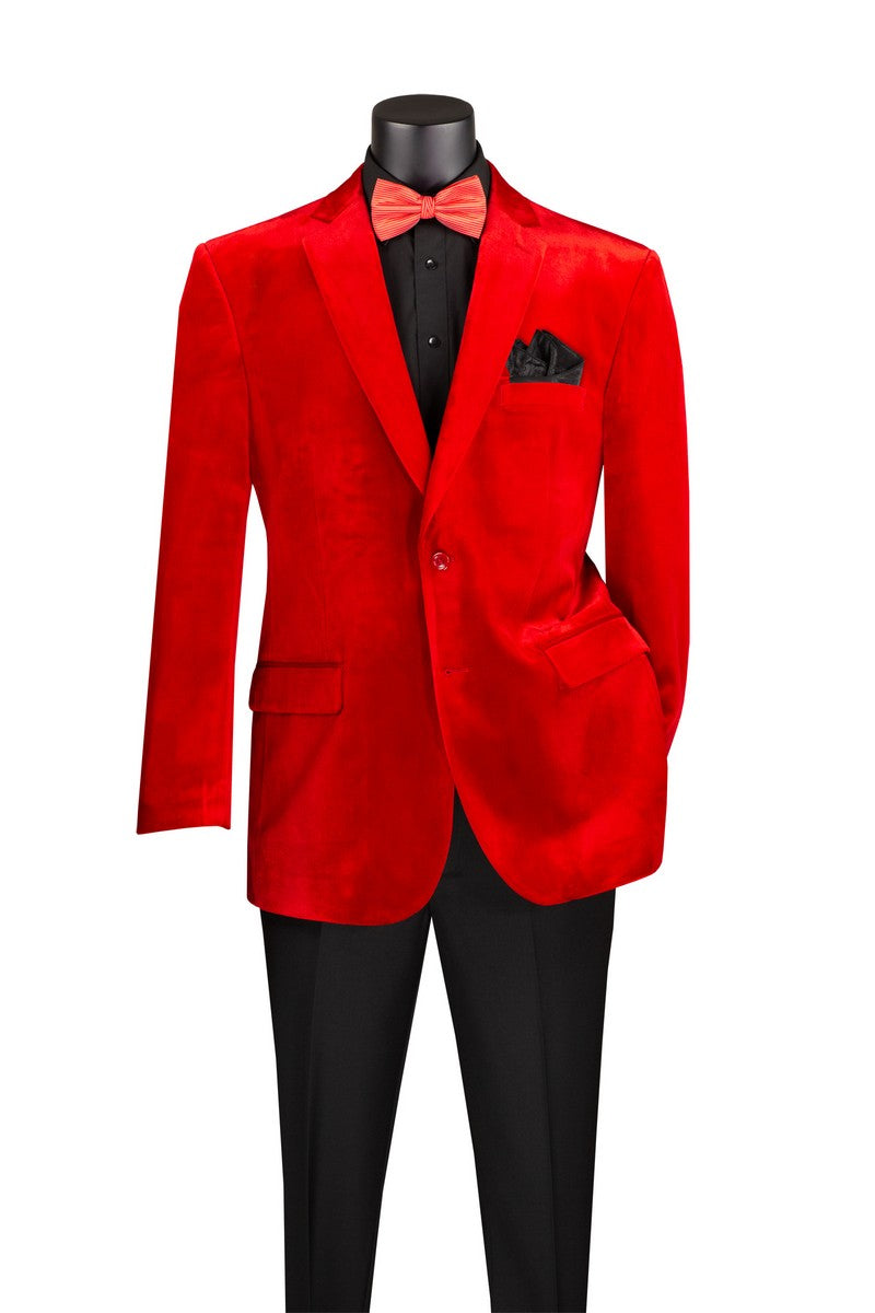 Vinci BS-27 Single Breast Velvet Red