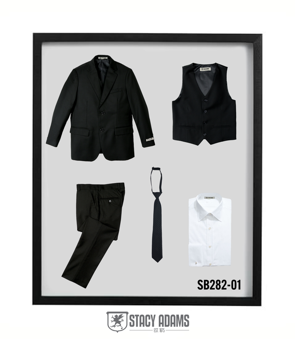 Stacy Adams SB282-07 5PCS Boys Suits Black
