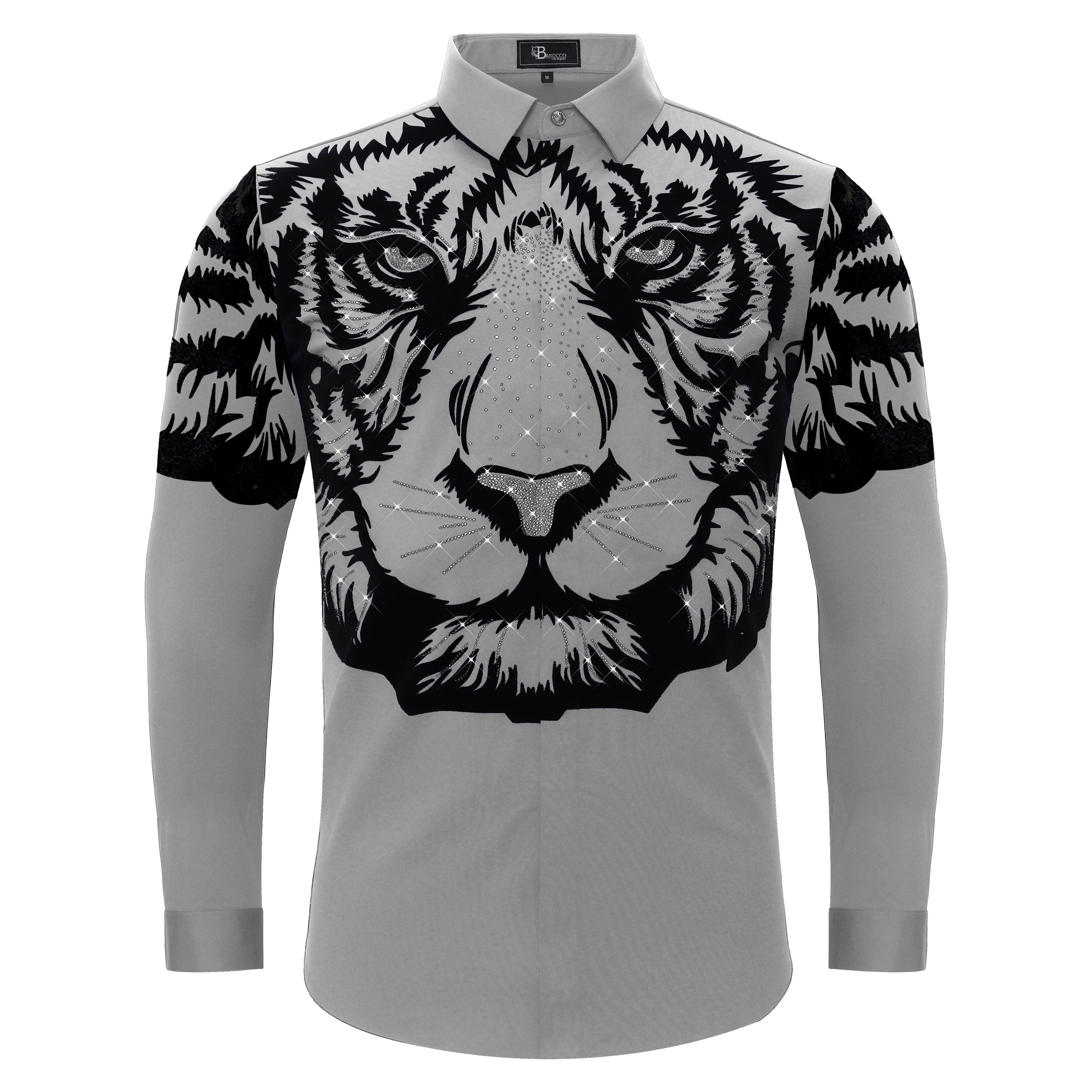 Tiger's Wrath Button-Up Shirt SILVER/GUN