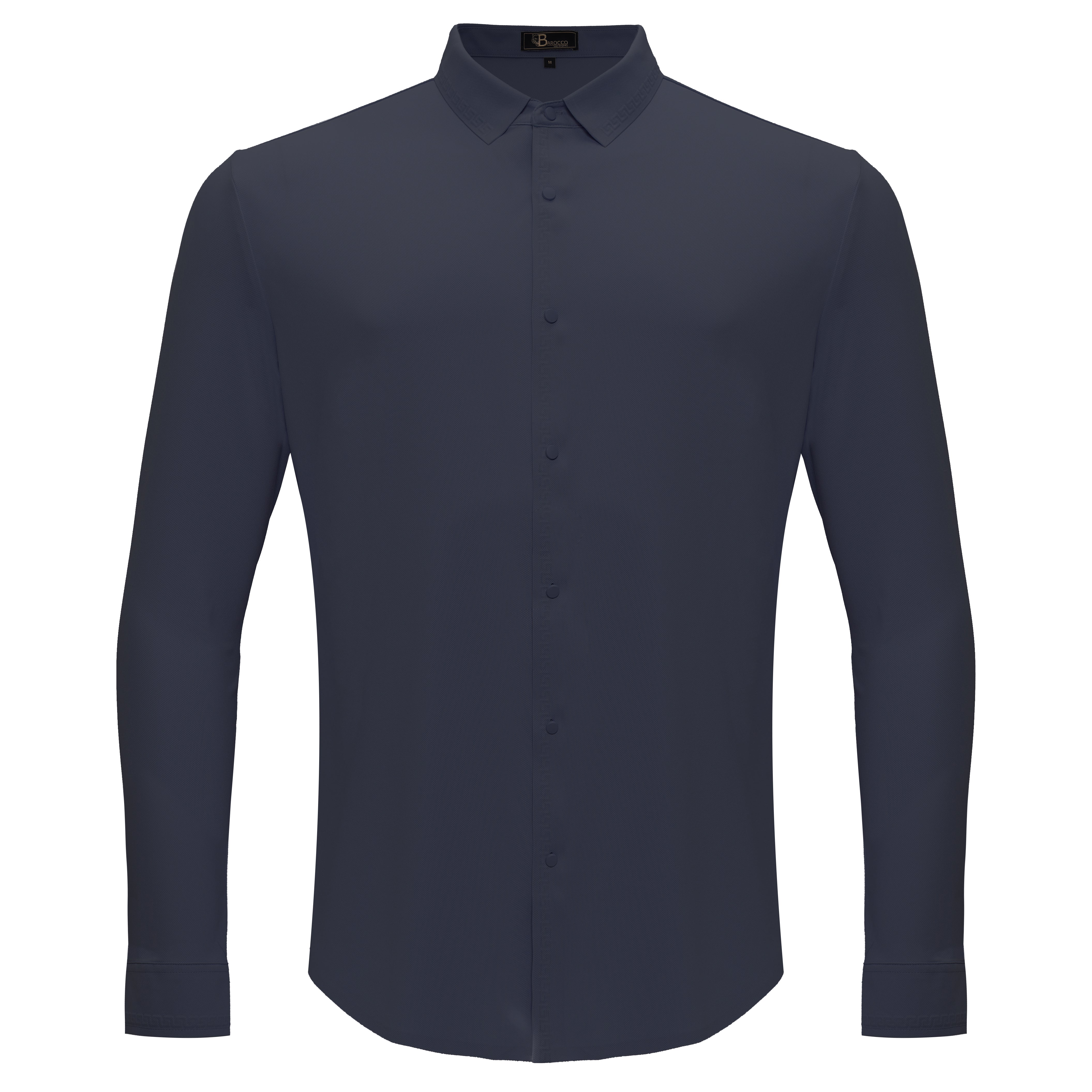 Olympic Victory Button-Up Shirt GREY BLUE