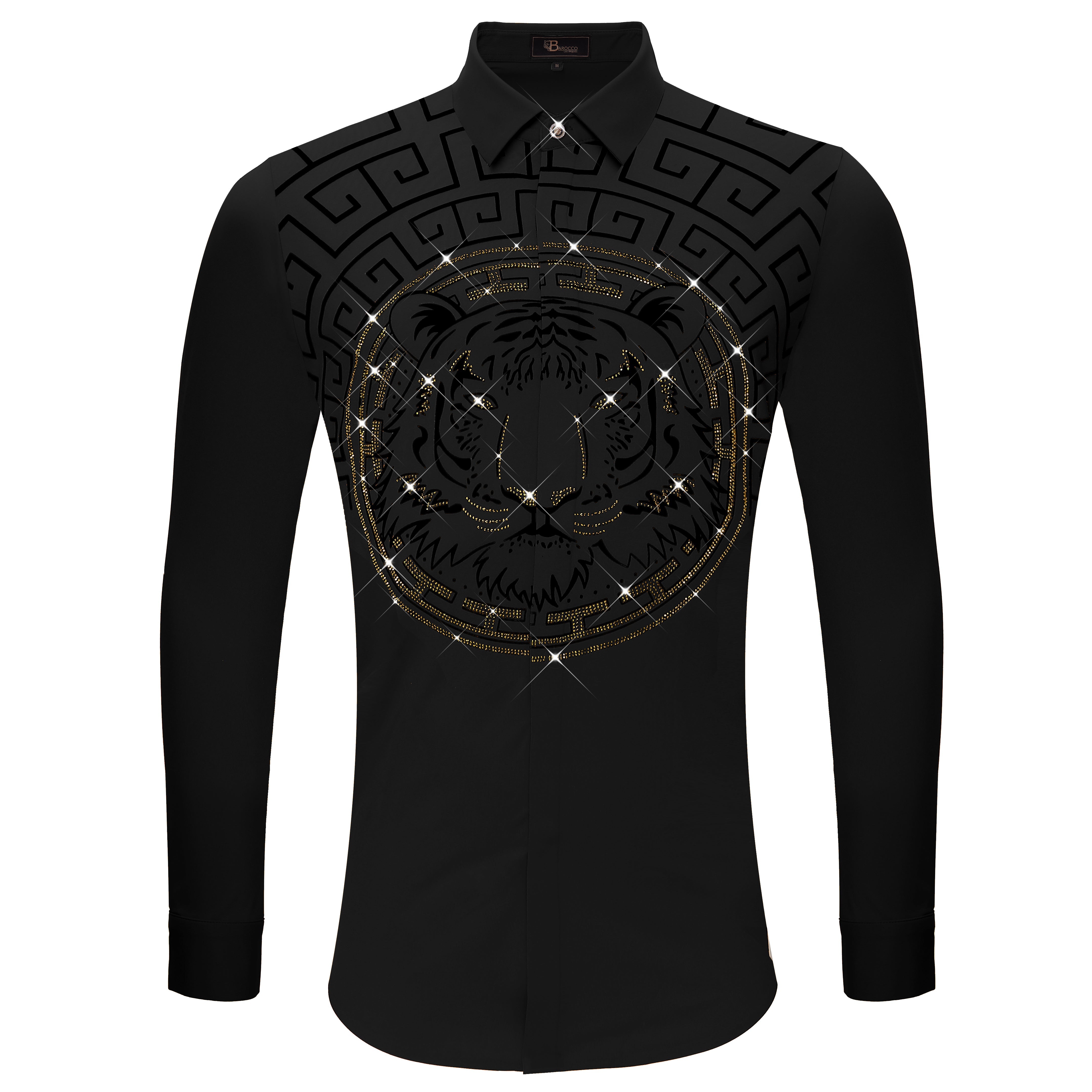 Fierce Frenzy Button-Up Shirt BLACK