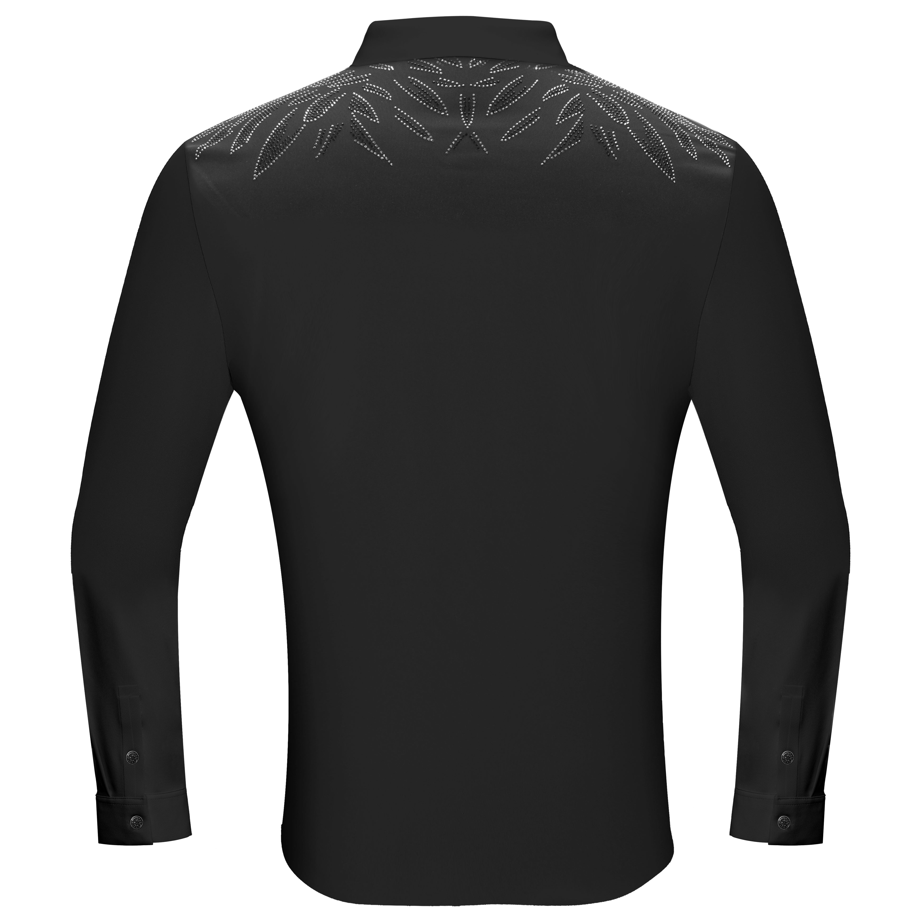 Heavenly Wings Button-Up Shirt BLACK/BLACK