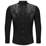 Heavenly Wings Button-Up Shirt BLACK/SILVER