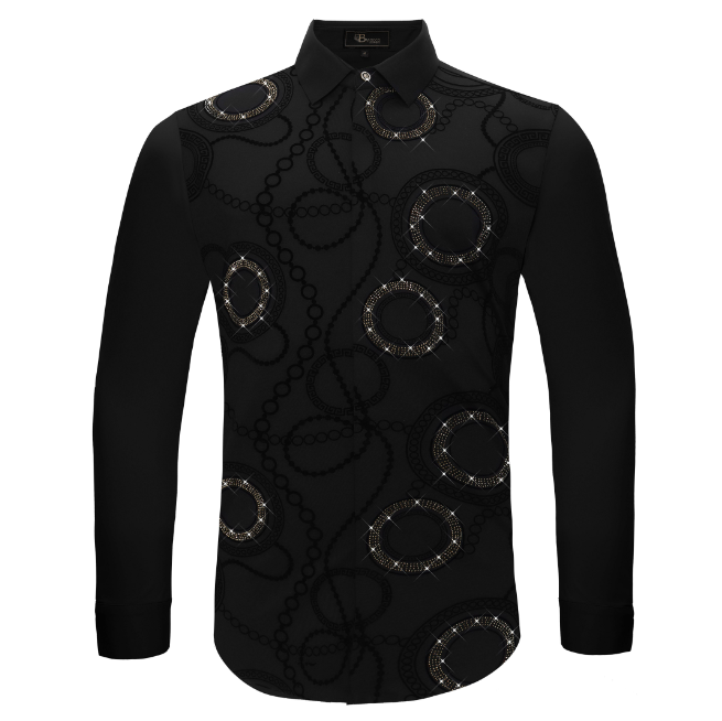 Ring Mastery Button-Up Shirt BLACK