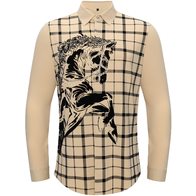 Bronco Edge Button-Up Shirt GOLD