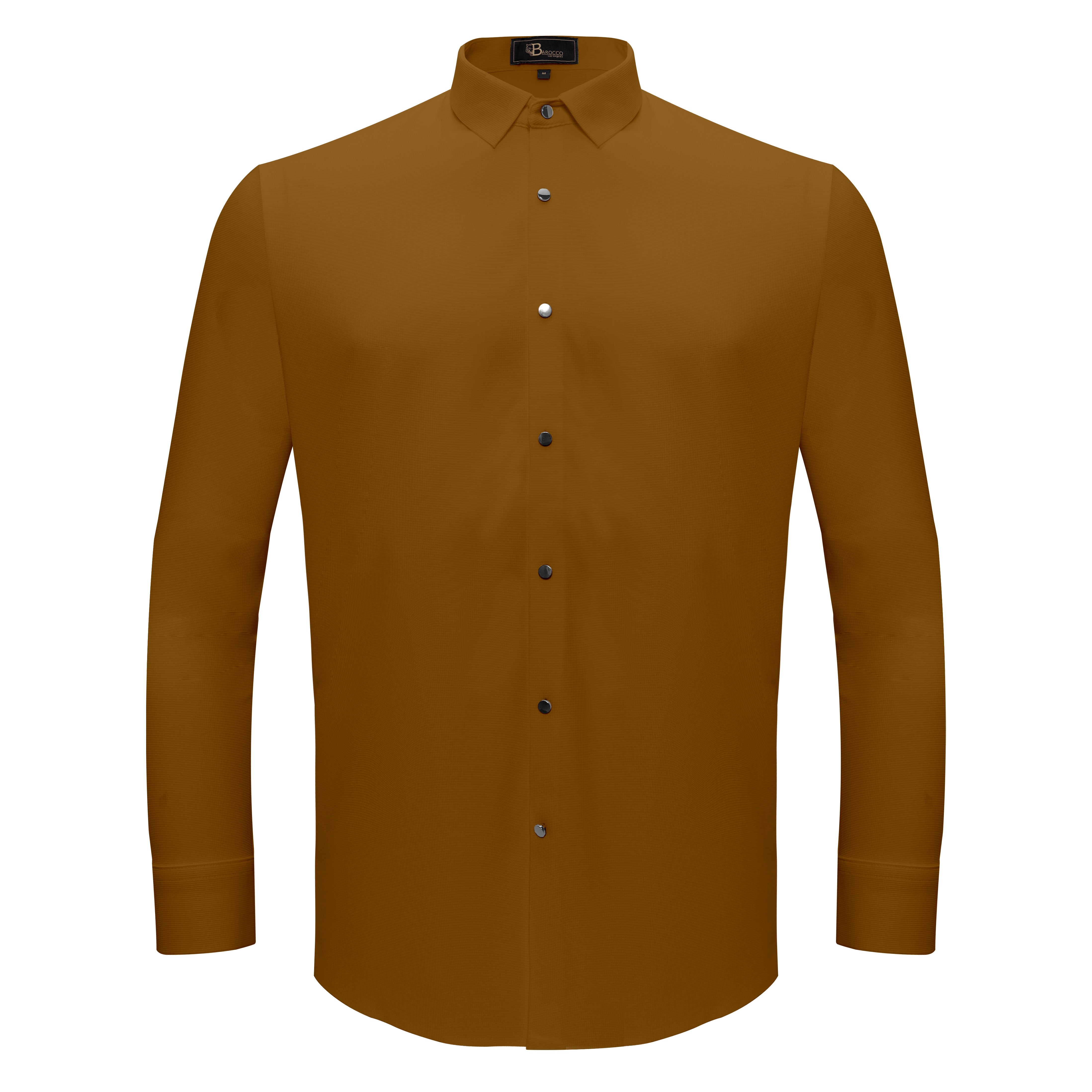 Silver Sophistication Button-Up Shirt KHAKI