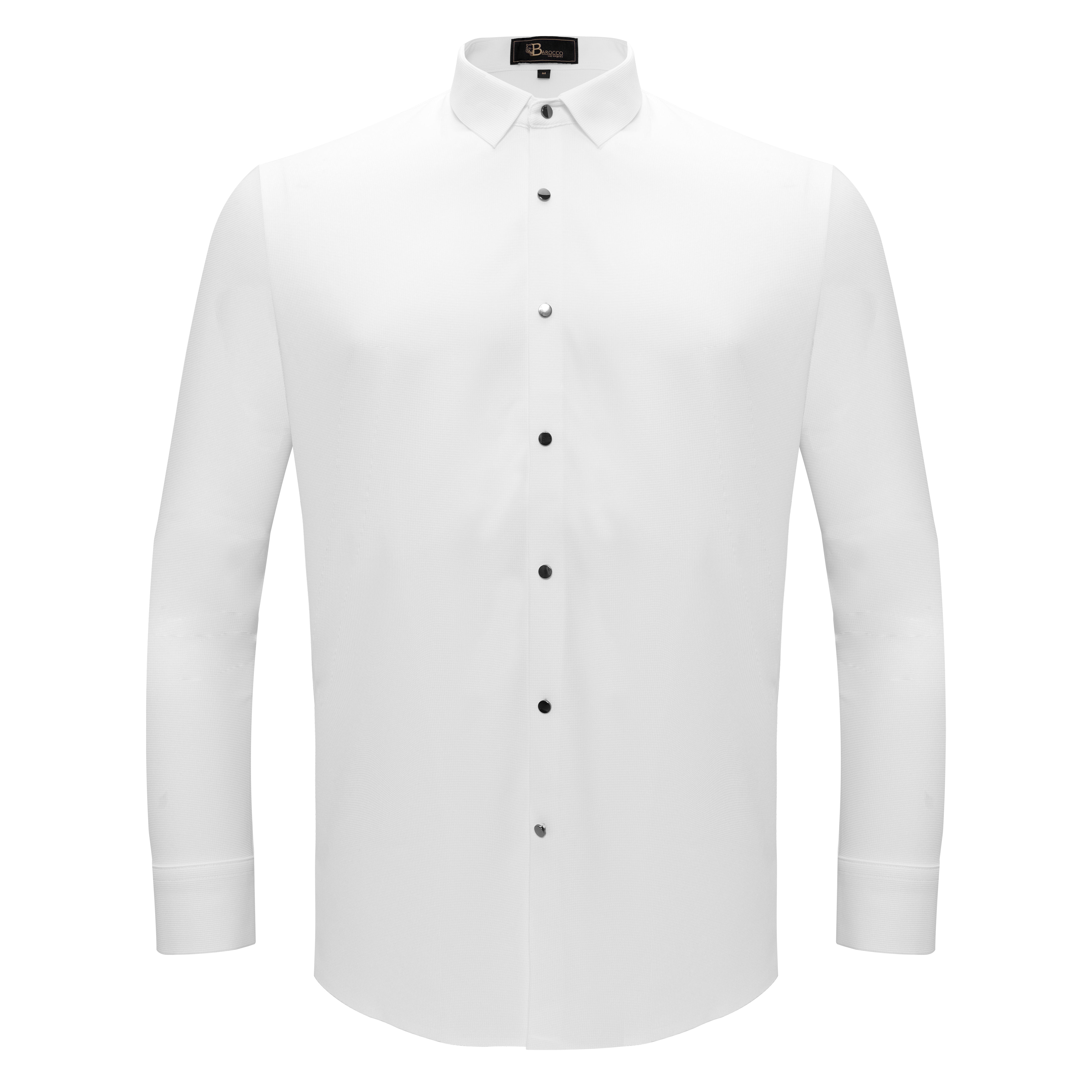 Silver Sophistication Button-Up Shirt WHITE